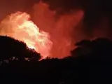 Incendio declarado en el paraje sierra de San Bartolomé, en el municipio gaditano de Tarifa