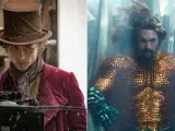 Fotogramas de 'Wonka' y 'Aquaman'