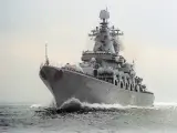 Imagen del Varyag, el buque insignia de la flota rusa del Pacífico.