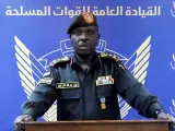 Un portavoz del Ejército de Sudán comparece ante los medios la semana pasada.