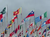 Banderas de distintas naciones del mundo.