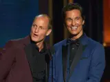 Woody Harrelson y Matthew McConaughey, en 2015.