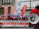 Manifestación del sector del metal en la provincia convocada por los tres sindicatos mayoritarios.