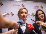 La candidata de Más Madrid a la Presidencia de la Comunidad, Mónica García, junto a la candidata al Ayuntamiento, Rita Maestre