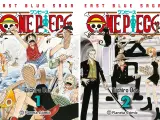 Los dos primeros volúmenes de 'One Piece 3 en 1'.