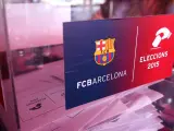Urna electoral del Barça en 2015.