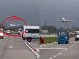 Un avión realiza una arriesgada maniobra para evitar una tragedia