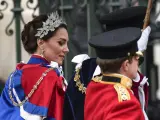 La princesa de Gales, espectacular como siempre a su llegada a Westminster.