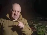 El jefe del grupo de mercenarios ruso Wagner, Yevgeni Prighozin, en un vídeo de protesta desde Bajmut.