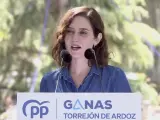 La candidata del PP a la reelección a la Presidencia de la Comunidad de Madrid, Isabel Díaz Ayuso