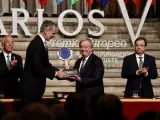 Felipe VI entrega el 'Premio Europeo Carlos V' a Antonio Manuel de Oliveira Guterres.
