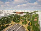 Almeida promete cubrir la M-30 a su paso por Ventas con un jardín de 20.000 m2 que unirá Salamanca y Ciudad Lineal.