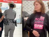 Susan Sarandon, arrestrada en medio de una protesta por los derechos de los trabajadores.