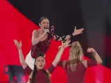 Blanca Paloma en su segundo ensayo en Eurovisión 2023.