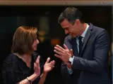 Nancy Pelosi y Pedro Sánchez, en Washington.
