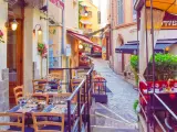 Restaurante en Le Suquet, el barrio más antiguo de Cannes.