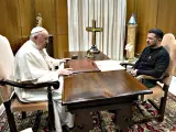 Encuentro del papa Francisco y Zelenski