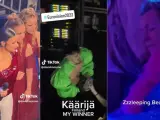 Momentos que no se han visto en televisión: Blanca Paloma, concentrada antes de salir; Käärijä, representante de finlandia, y una mujer durmiendo durante las votaciones.