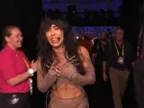 Loreen, emocionada tras su victoria en Eurovisión 2023.