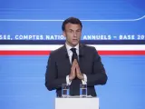 El presidente francés, Emmanuel Macron, durante un acto celebrado en el Elíseo, el pasado 11 de mayo.