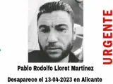Pablo Lloret Martínez, desaparecido en Alicante.