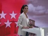 La candidata de Vox a la Presidencia de la Comunidad de Madrid, Rocío Monasterio, en el debate electoral.