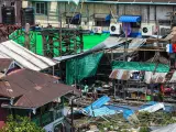 Imagen de la devastación a causa del ciclón Mocha a su paso por Birmania.