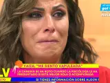Yaiza Martín llora en 'Sálvame'.