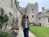La Princesa Leonor en el castillo que alberga el UWC Atlantic College, en Gales (Reino Unido).