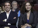 Ayuso y Aznar participan en un acto con afiliados y simpatizantes del Partido Popular en Alcobendas