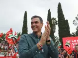 El presidente del Gobierno y secretario general de los socialistas, Pedro Sánchez, en un acto en Badajoz este martes.