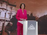 La candidata del PSOE a la Alcaldía de Madrid, Reyes Maroto, en el debate de Telemadrid.