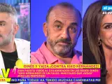 Kiko Hernández, Ginés Corregüela y Yaiza Martín en 'Sálvame'.