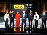 Los candidatos de Barcelona, en el debate de TV3.
