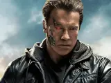 Schwarzenegger caracterizado como Terminator