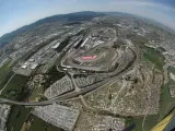 Vista aérea del Circuit de velocidad de Montmeló.