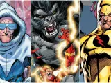 Capitán Frío, Gorila Grodd y Flash Reverso, tres enemigos clásicos de Flash.