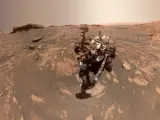 Una selfie del rover Curiosity en suelo marciano.