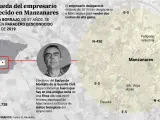 Gráfico de la búsqueda del empresario desaparecido en Manzanares.
