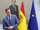 El presidente del Gobierno, Pedro Sánchez, en el Palacio de la Moncloa esta semana.