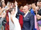La provocadora espalda del vestido de Marta López Álamo en su boda