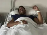 Rafa Nadal tras su artroscopia para evaluar su lesión en el psoas.