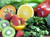 Frutas y verduras ricas en vitamina C.