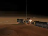 El satélite Mars Express se lanzó junto a un módulo de aterrizaje marciano llamado Beagle 2 que falló al llegar al planeta , hace 20 años.
