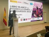 Víctor Francos, secretario general de Cultura y Deporte, en la presentación del Libro Blanco del Desarrollo Español de Videojuegos 2022.