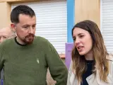 La ministra de Igualdad y secretaria de Acción de Gobierno de Podemos, Irene Montero y el exvicepresidente segundo del Gobierno y exlíder de Podemos Pablo Iglesias