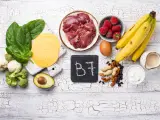 Alimentos ricos en biotina o vitamina B7.