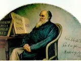 Retrato de Charles Darwin en el Museo de Anatomía Humana de Turín (Italia).