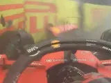 Captura del accidente de Sainz.