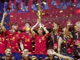 Los jugadores de La Roja se acordaron de Sergio Rico en la celebración de la Nations League.